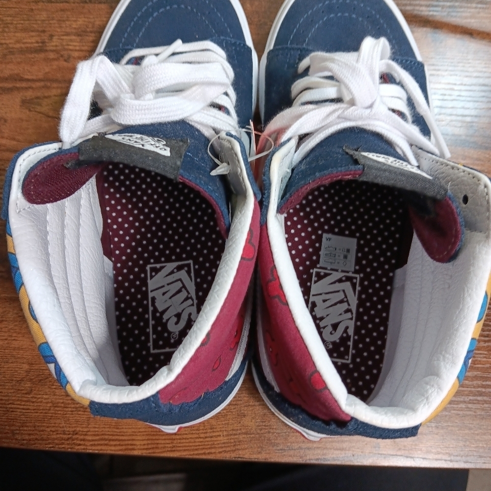 Vans Shoes Mens 7.5 Womens 9 Sk8-Hi Tie Print Suede Canvas Skateboarding - Picture 10 of 10